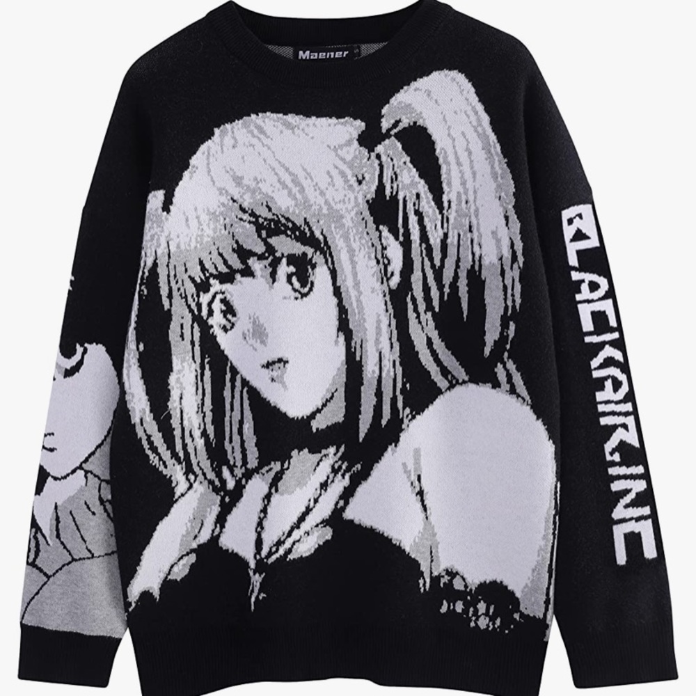 Maener Men's Death Note Sweater Misa Amane Knit Pullover Top for Women Unisex
